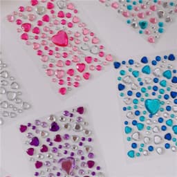 3D Gem Stickers Shiny Diamond Sticker Acrylic Crystal Sticker DIY Three-dimensional Decoration Rhinestone for Kids Girls