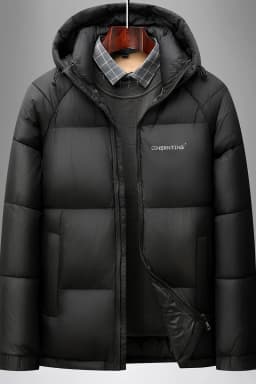 Winter New parka Fashion Thick Warm Cotton Jacket Men's Casual Loose Sports Plus Large Hooded coat