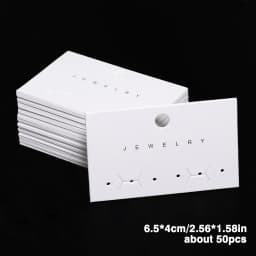 50/30pcs Multiple Sizes Jewelry Earring Necklace Plastic Cards Earring Stud Organizer Holder Hanging Display Card Studs Holder