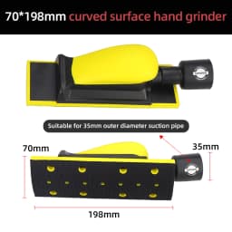 HIFESON Handheld Sander Manual Sandpaper Tool Sanding Block Dust Extraction Hand Polisher Grinding Machine For Metal Wood Work