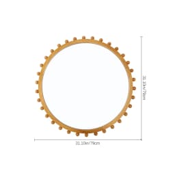 【Lifeideas】Vintage Gold wall Mirror Dressing Table Bathroom Mirror Makeup Bedroom Frame quality standing home decor items