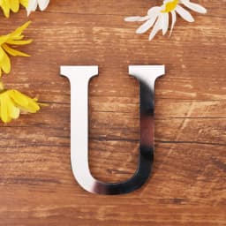 Silver Letter Acrylic 3D Mirror Wall Sticker Home Decor Alphabet Poster For Birthday Party Wedding Diy Wallpaper Peel & Stick