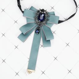 Gorgeous Bow Tie Vintage Luxury Lady Head Diamond Pearl Ribbon Tassel Brooch Chic Girls Elegant Costume Jewelry Collar Pin