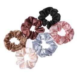 16/6-Piece Women's Pure Color Satin Large Scrunchie Daily Simple Atmospheric Set