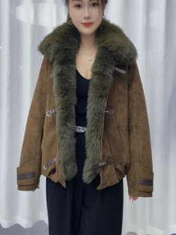 OFTBUY Women's Oversize Goose Down Jacket Big Natural Fur Collar Puffer Coat Fashion Windproof Outerwear with Fur for Female