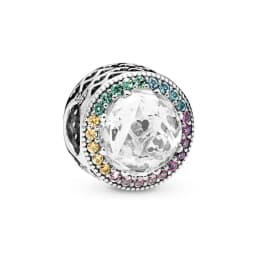 2024 new 925 glass pendant rainbow beads, suitable for European original bracelets, jewelry DIY accessoriesy Clip