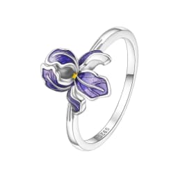 PANPOKI S925 Sterling Silver Flower Butterfly Insect Closed Ring For Women Finger Ring Personality Jewelry Party Trendy Gifts