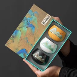 Gift Box 1 Set, Espresso Cups,Japanese Ceramic Tea Cup, Porcelain Tea Bowl, Pottery Coffee Mug, Teacup Mugs, Coffee Cups