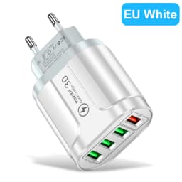 4 Ports USB Charger Quick Charge 5.1A 48W Phone Adapter For iPhone Xiaomi EU/US Plug Portable Wall Mobile Fast Charger