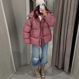 Hooded Stand Collar Fitted Puffer Coat Zip‑Up Oversized 2026 Winter Women Warm Padded Jacket Glam Causal Lady Cotton‑Padded Coat