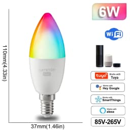 RGB Smart LED Bulb Dimmable Tuya Gu10 C37 A60 T37 E14 E27 B22 Light Wifi Magic Lamp AC 110V 220V Works with Alexa Google Home
