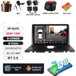 Android 15 Car Radio For Peugeot Expert 2 For Citroen Jumpy For Fiat Scudo For Toyota Proace 2007-2017 IPS 360 Camera RDS QLED
