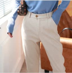 Woolen Pants Women's Harem Pencil Pants 2023