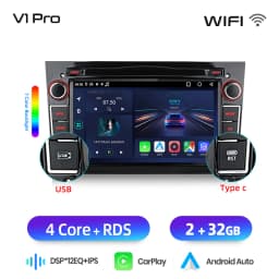 Junsun 7" Android Car Radio For Opel Astra H G J Zafira B Corsa C D Antara Vectra Vivaro Wireless CarPlay Android Auto GPS Navigation Multimedia Player IPS Touch Screen WiFi 4G DSP RDS Bluetooth FM AM SWC DAB Autoradio Stereo Head Unit 2DIN