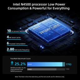 Bmax B3 Pro Windows 11 Pc Intel N4500 8Gb Ram 256Gb Ssd HDMI USB Dual Band Wi-Fi Supports 4K@60Hz Intel Hd Graphics Mini Pc