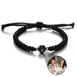 Wholesale New Projection Bracelets Stainless Circle Photo Bracelet Customized Colorful Woven Projection Bracelet Adjustable