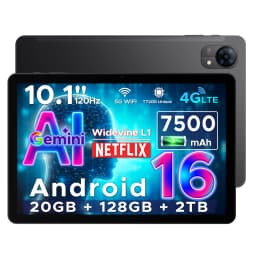 DOOGEE Tab G5 Android 16 Tablet PC 10.1 inch 7500mAh Battery 20GB RAM (3+17) 128GB ROM Widevine L1 Support 4G LTE Tablet Pad PC
