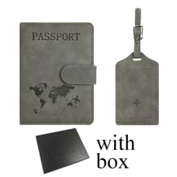 Custom Name Passport Holder Luggage Tag Gift Box Fashion DIY Travel Accessories Dropship Wholesale Engrave Logo Travel Wallet