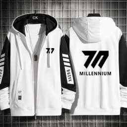 Blue Archive Anime Game Themed Hooded Open Cardigan Jacket Men's Lightweight Hoodie Casual Wear Four Seasons Polyester Fabric