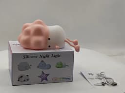LED Night Light Cute Sheep Panda Rabbit Silicone Lamp Rechargeable Animal Shape Sleep Soft Nightlights For Kids Birthday Gift