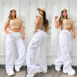 Women Pants Solid Capris Pocket Mid Elastic Waist Full Length Slight Strech Cargo Pants Loose Fit Casual Streetwear 2026 Spring