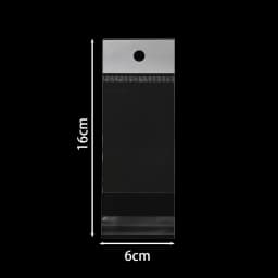 100pcs OPP Hanging Jewelry Storage Bags Clear Self-Adhesive Bags for Rings Earrings Bracelet Necklace Jewelry Display Packaging