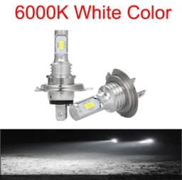 2Pcs H4 H7 H1 H8 H9 H11 9005 9006 LED Bulbs HB3 HB4 CSP LED Super Bright Headlight DRL Lamp 6000K White 3000K Yellow 12000K Blue
