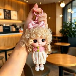 Cute 10cm Doll Keychain Bag Pendant for Bjd Doll Dolls for Girls Mini Dolls Mobile phone Decoration