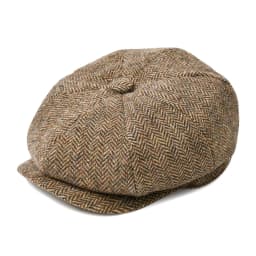 BOTVELA Tweed Wool 8 Panel Black Herringbone Newsboy Cap Men Classic 8-Quarter Panel Style Flat Caps Women Beret Hat