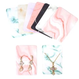 50pcs/lot Necklace Earrings Ear Studs Packaging Card Blank Jewelry Display Card Marbling Paper Card For Jewelry Packaging