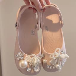 1 Set New Set Women's Ballet-Style Shoe Charms Crystal Fashion Pearl Flower Shoe Decoration Set DIY Shoe Decoration Accessories