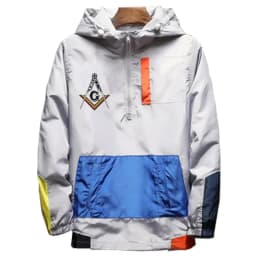 New Spring Men's Masonic Square and Compass Zipper t shirt Hoodie Bomber Jakcet Patchwork Windbreaker Coat Sweatshirt Hoodies