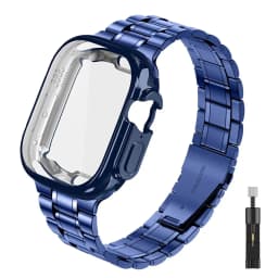case+Strap for Apple watch Ultra band 44mm 40mm 45mm 41mm 42mm 38mm Metal Stainless Steel bracelet iWatch Series 3 5 6 SE 7 8