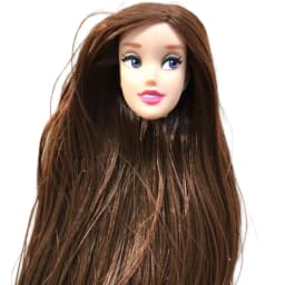 1/6 Doll Head Toys DIY Toy Rare Face Doll Parts Colorful Hair Doll Accessories Brown White Beige Skin Doll Heads Figures