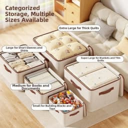 1Pcs Foldable Organizer Storage Box With Lid Large Capacity Dustproof Clothes Organizer Home Closet Multi-functional Organizer