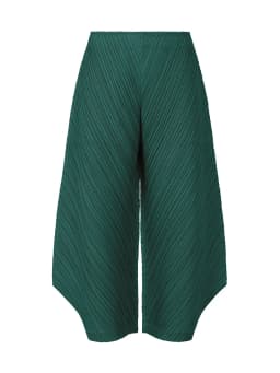 Miyake Pleated Side Slit Ankle-Length Pants Women Korean Fashion Causal Loose Wide Leg Pants Jff374