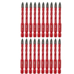 FOCSTOL Carbide Core Bit 6mm 10PCS Drill Bit Set Quick-fit Shank Tipped Hole Saw Woodworking For Plastic Masonry Ceramic Tile