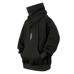 HKSH Heavy Industry Spring Autumn Men's Tide Stacked Collar Sweatshirt Hooded Hoodies Loose Casual Solid Color Punk Coats HK0797