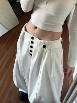 2026 Spring Casual Solid Streetwear Pants Harajuku Elastic Waist Loose Wide Leg Y2k Aesthetic Women Button Grunge Pantalones