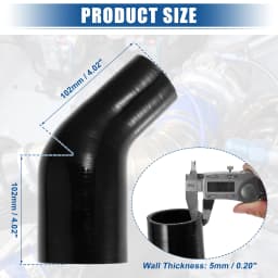 UXCELL 45 Degree 51mm-63mm 70mm-76mm ID 4Ply Car Elbow Reducer Silicone Hose Coupler Intercooler Tube Intake Piping
