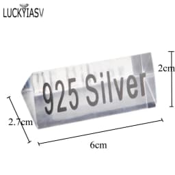 Clear Acrylic 925 Silver Signage Counter Display Tag Card Jewelry Store Accessories Necessity Lable