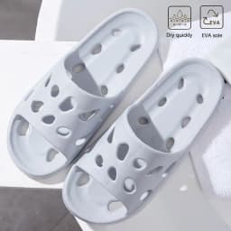 Bathroom House Cheese Slippers Light Weight Water Leaky Beach Flip Flop Non-slip Pool Swimming Aqua Shoes