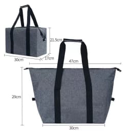Large Capacity Insulated Tote Bag, Foldable Cooler Bag, Student Work Lunch Bag, Outdoor Picnic Bag