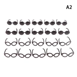 20Pcs Retro Metal Round Doll Glasses Frame Lensless Miniature Eyewear Great Collection Cool Eyeglasses For Blythe Doll Accessori