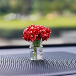 Ins Style Car Decoration Ornament Cute Simulation Plum Flower Vase Auto Dashboard Decoration Gadgets For Woman Car Accessories