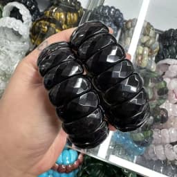 AAA Natural Stone Good Quality Black Onxy Crystal Strawberry Sodalite 12*24mm Bracelet Bangle Charm Fashion Couple Gift Jewelry