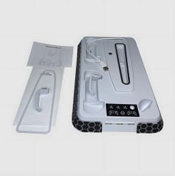 All-in-One Cooling Stand Base for PS5/PS5 Slim/PS5 Pro Model: YH66S with RGB Lighting Effects, Storage Function and Controller