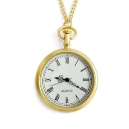 Retro Bronze Steampunk Roman Dial Quartz Pocket Watch Necklace Pendant Clock Chain Men's And Women's Chain Gifts