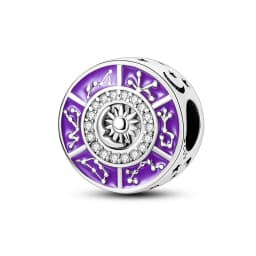 Silver Plated Purple Charms Flower Butterfly Dangle Charm Beads Fit Original Bracelet Diy Pendants