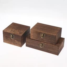 Vintage-Inspired Wooden Boxes With Lid Square Hinged Jewellery Craft Storage Box For Home Decoration DIY Hand-Made Mother's Day